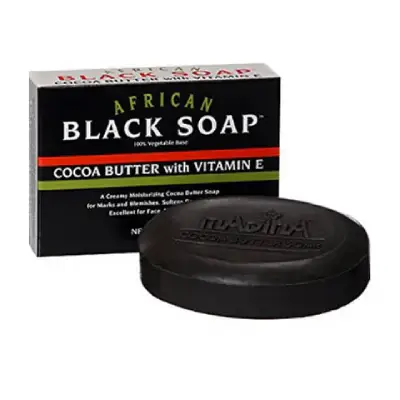 African Black Soap with Coca Butter and Vitamin E